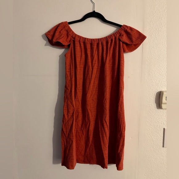 Madewell Off-Shoulder Red Mini Dress XXS - Picture 7 of 7